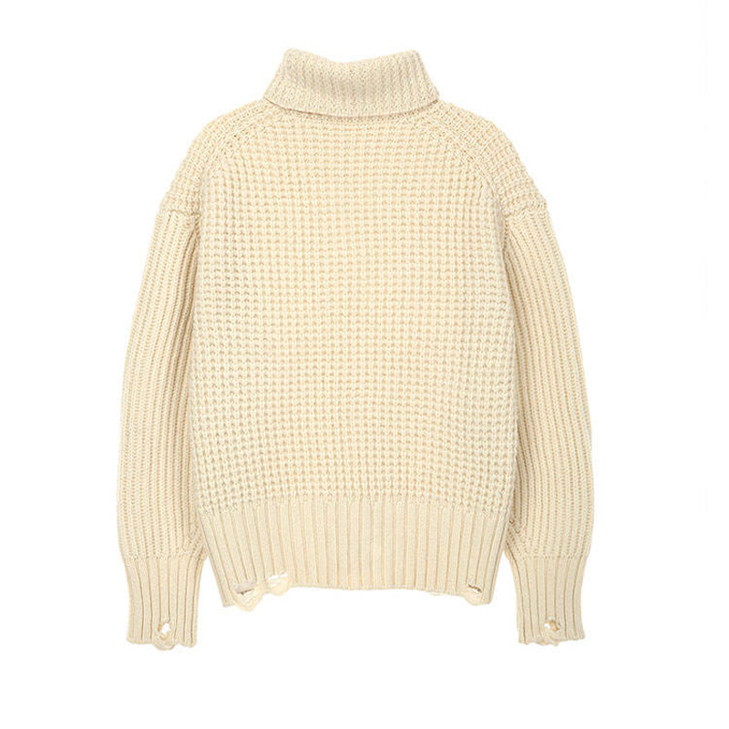 Titim Cniotáilte Factory Titim Gheimhridh Faisean Geimhridh Turtleneck ócáideach Turtleneck tiubh tiubh cniotáilte
