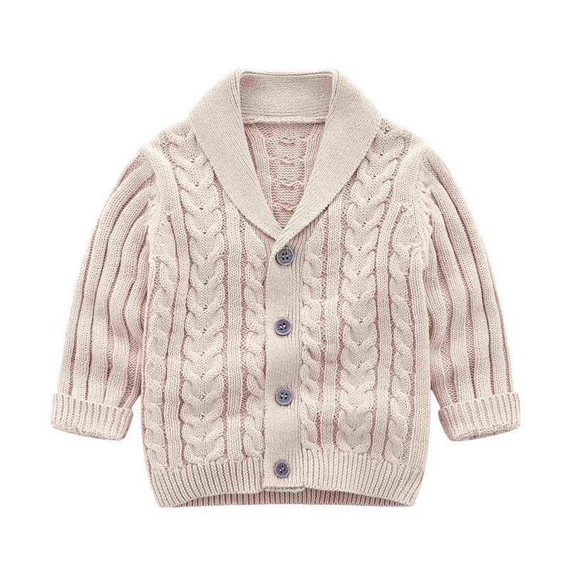 Éadaí Ribbednaíonánnaíonán Geimhridh an Fhómhair Lúr Éadaí Ribbed Leanaí ócáideach Cardigan Cniotáil Sweaters Babaí